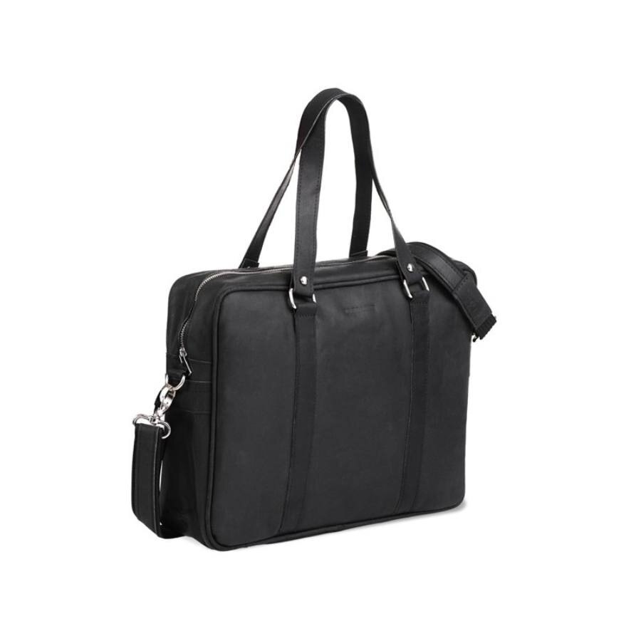 Geanta Casual, Brodrene, din piele ,neagra