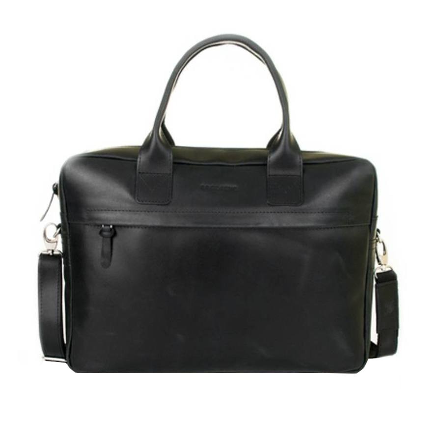Geanta Business, Brodrene, din piele naturala ,neagra