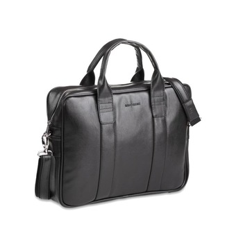 Geanta de umar, Brodrene, din piele ecologica,neagra Geanta de umar, Brodrene, din piele ecologica,neagra