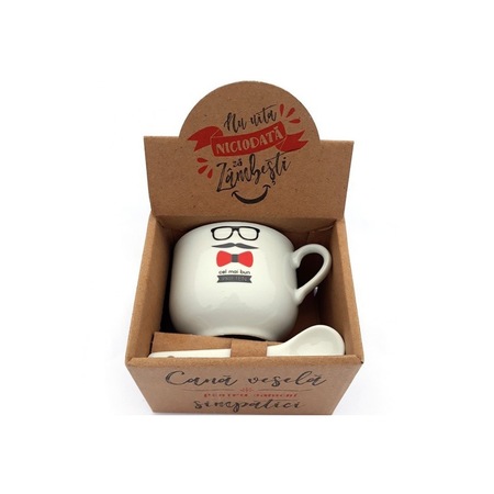 Set Cadou Cana Cu Lingurita Pentru Cel Mai Bun Prieten 10x9x19 Cm Dae2487 Emag Ro