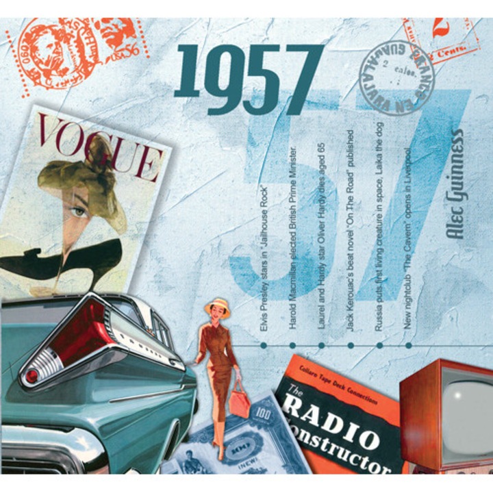 CD-kártya slágerekkel 1957-ből