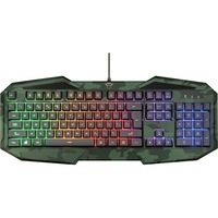 Tastatura gaming Trust GXT 830 RW-C Avonn, iluminare rainbow, Camo