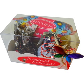 Set 10 cutii martisoare dulci Bucuria Set 10 cutii martisoare dulci Bucuria