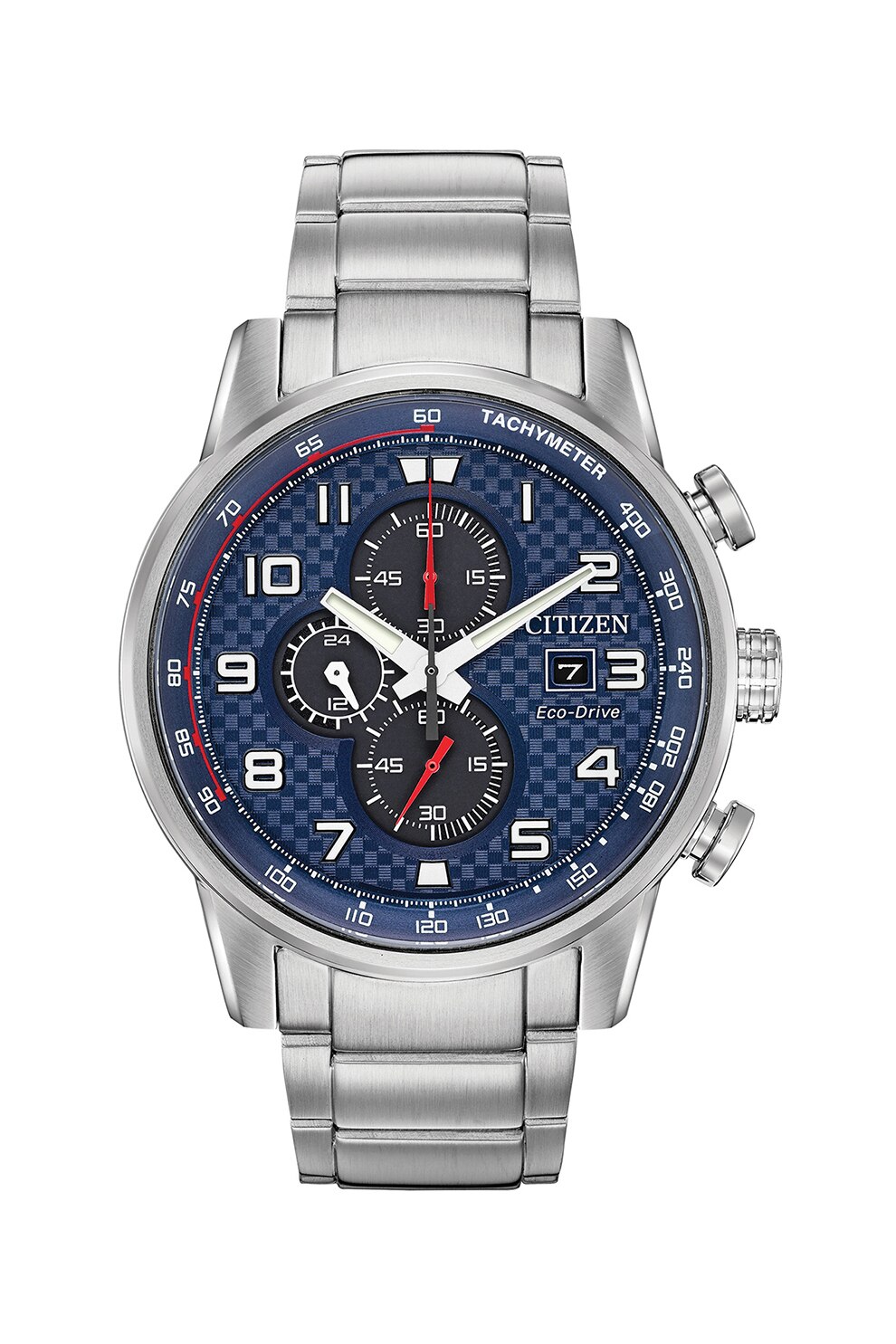 Citizen, Часовник с метална верижка и хронометър, Сребрист - eMAG.bg