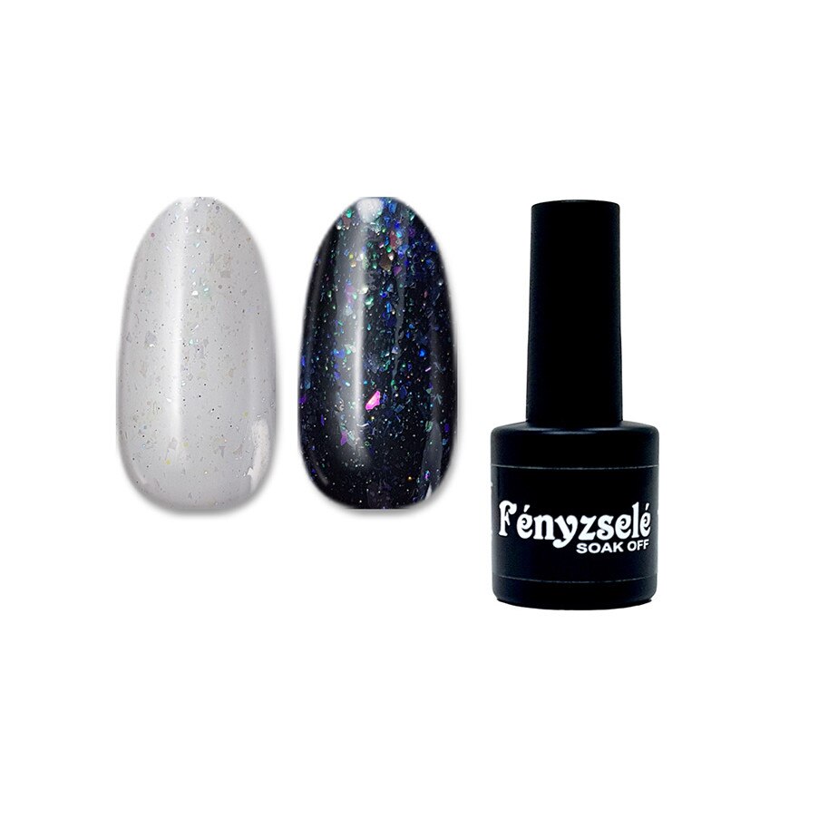 Gel UV fara fixare, MoonbasaNails, 014, 6 ml, Fluffy star, Transparent