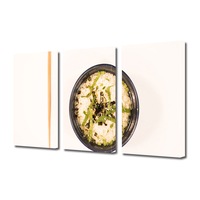 set tablouri multicanvas 3 piese premium art factory truecolor culinar multicolor mancare autentic chinezeasca  panza pe cadru de lemn decoratiuni moderne pentru casa 210 x 100 cm imagen 40_0_
0