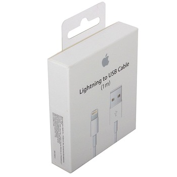 Cablu de date incarcare iphone 7 8 x lightning 1m ambalaj cutie Cablu de date incarcare iphone 7 8 x lightning 1m ambalaj cutie
