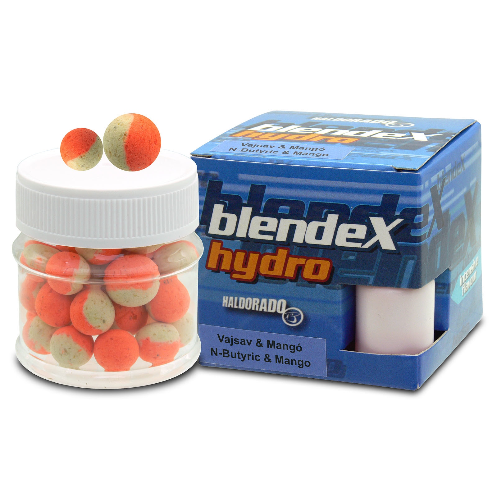 Pelete,Haldorado,BlendeX Hydro Big Carps 12, 14 mm - Acid N-Butyric + Mango 20 g