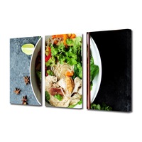 set tablouri multicanvas 3 piese premium art factory truecolor culinar multicolor mancare chinezeasca  panza pe cadru de lemn decoratiuni moderne pentru casa 150 x 70 cm imagen 5_0_
0