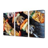 set tablouri multicanvas 3 piese premium art factory truecolor culinar multicolor frigarui cu carne ardei ciuperci si castravete panza pe cadru de lemn decoratiuni moderne pentru casa 60 x 30 cm imagen 42_0_
0