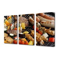 set tablouri multicanvas 3 piese premium art factory truecolor culinar multicolor compozitie frigarui cu legume carnati carne de porc panza pe cadru de lemn decoratiuni moderne pentru casa 60 x 30 cm imagen 41_0_
0