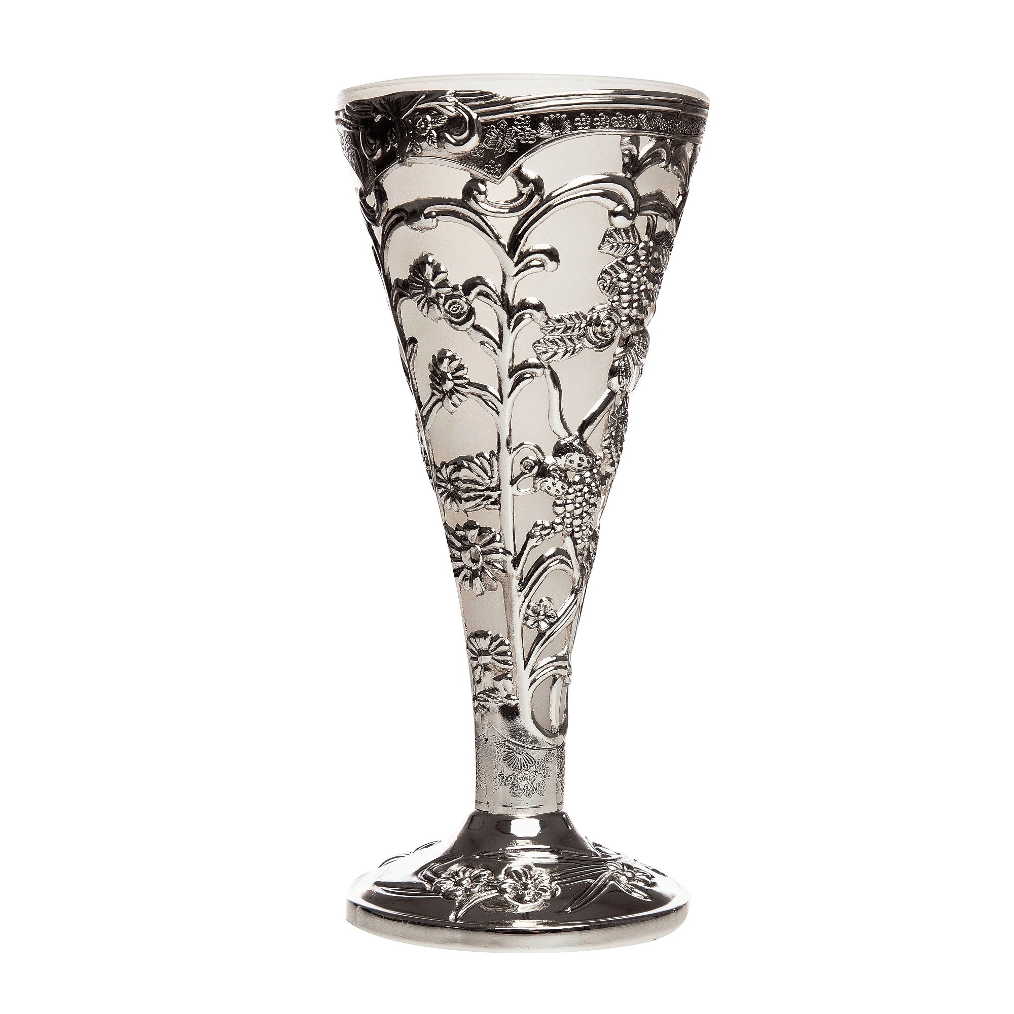 Vaza decorativa argintata 12*12*26 CM