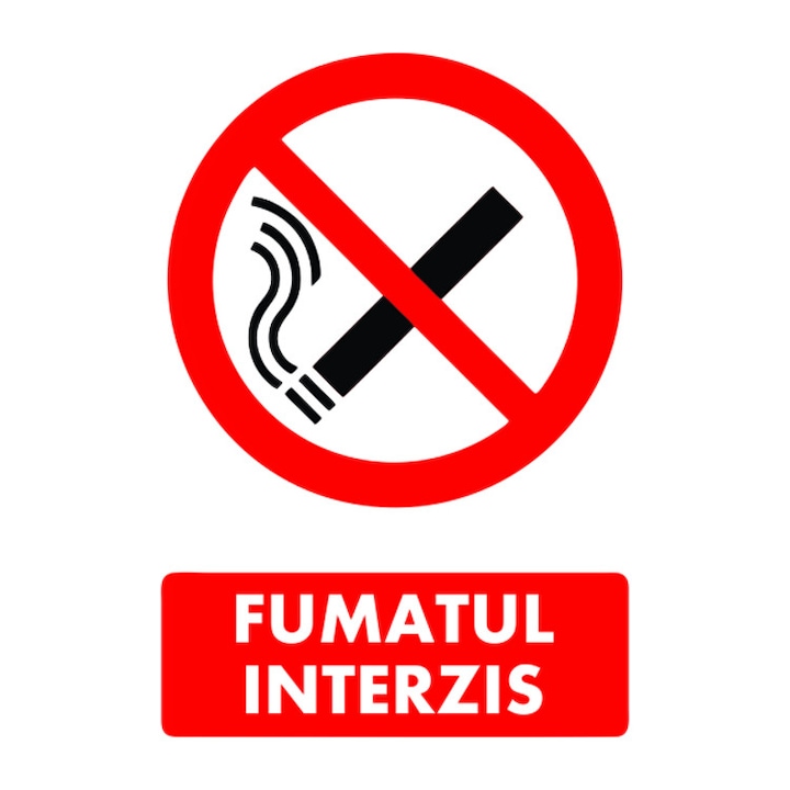 Fumatul interzis 5 buc Sticker autocolant dim A5