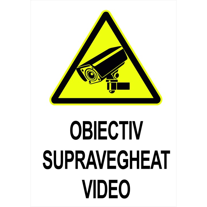 Camera Supraveghere 5 buc Sticker autocolant 15 x 10 cm