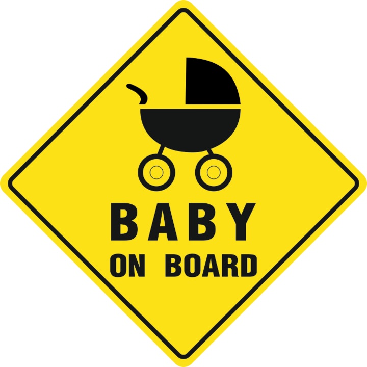 Baby on board carucior Sticker autocolant 12 x 12 cm