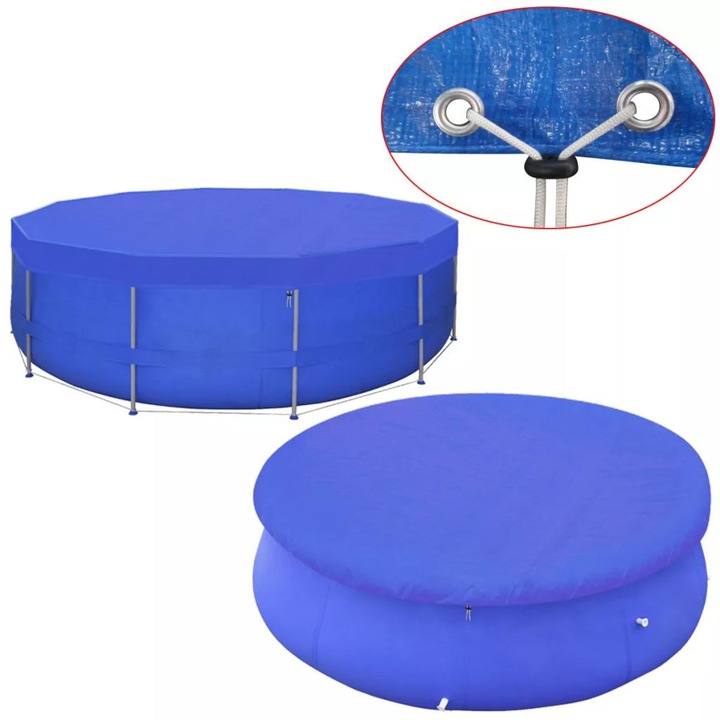 VidaXL 460 cm, 90 g/m² kör alakú PE medencetakaró