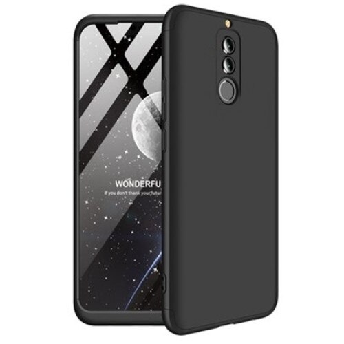 Husa Huawei Mate 10 Lite - protectie 360 grade, 3 in 1, Plastic, Neagra