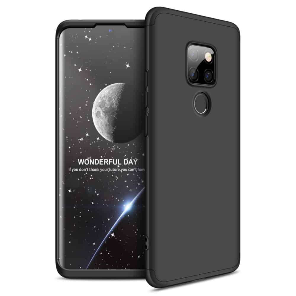Husa Huawei Mate 20 - protectie 360 grade, 3 in 1, Plastic, Neagra