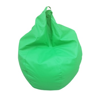 Fotoliu Puf BEAN BAGS, tip para, cu maner, piele ecologica, pentru interior/exterior, Verde