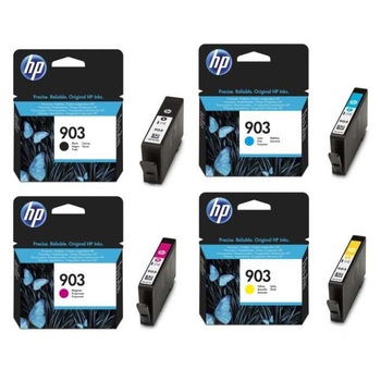 Pachet cartuse cerneala T6L99AE (903) negru T6L87AE (903) cyan T6L91AE (903) magenta T6L95AE (903) galben HP original 20ml 1245 pagini Pachet cartuse cerneala T6L99AE (903) negru T6L87AE (903) cyan T6L91AE (903) magenta T6L95AE (903) galben HP original 20ml 1245 pagini
