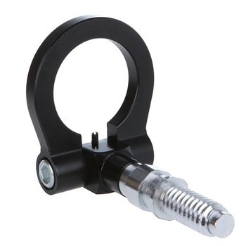 Carlig remorcare negru cu striatii 3D, Surub demontabil Carlig remorcare negru cu striatii 3D, Surub demontabil