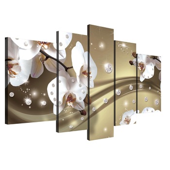 Set Tablouri DEGRETS 78349 Canvas, 100 x 170 cm, 5 piese (1x100x30 cm, 2x80x30 cm, 2x60x40 cm), Abstractie Orhidee 6 3D Set Tablouri DEGRETS 78349 Canvas, 100 x 170 cm, 5 piese (1x100x30 cm, 2x80x30 cm, 2x60x40 cm), Abstractie Orhidee 6 3D
