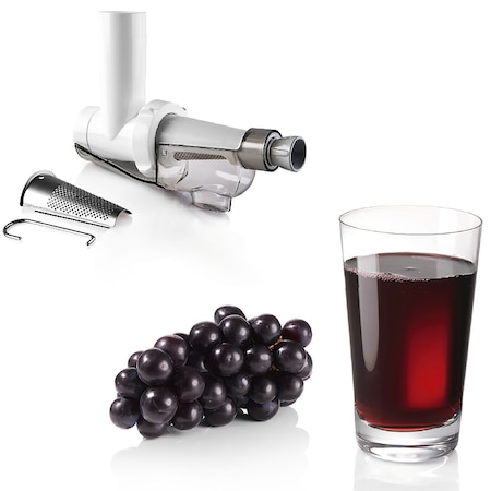 Masina de tocat carne Bosch MFW3X17B, 2000 W, 2.5 kg/min, Accesoriu suc rosii, 3site, palnie carnati, accesoriu radere/feliere, Alb/Negru