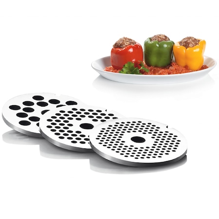 Masina de tocat carne Bosch MFW3X17B, 2000 W, 2.5 kg/min, Accesoriu suc rosii, 3site, palnie carnati, accesoriu radere/feliere, Alb/Negru