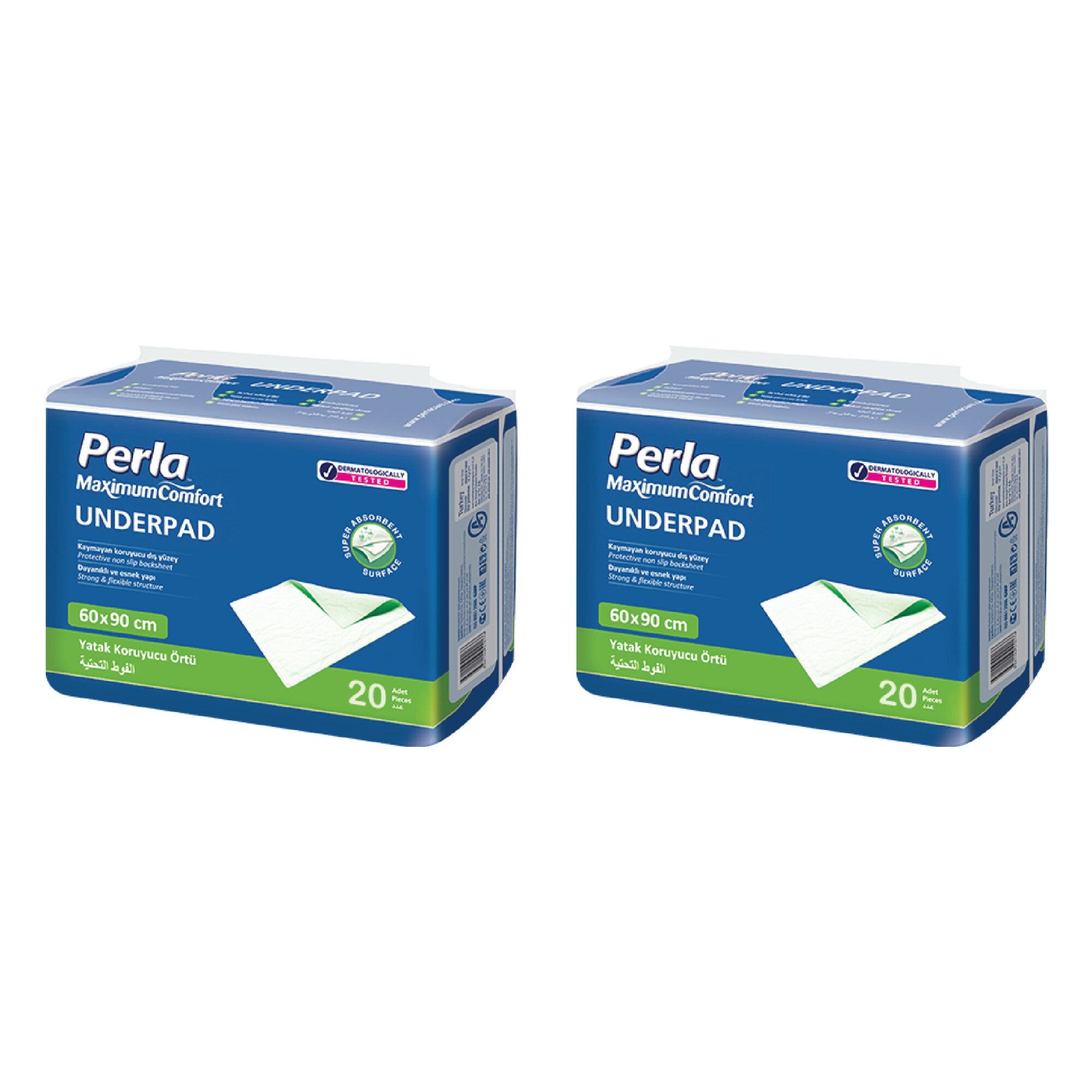 Pachet Promo: Aleze de protectie Extra absorbante Perla, 90x60 cm, 40 buc