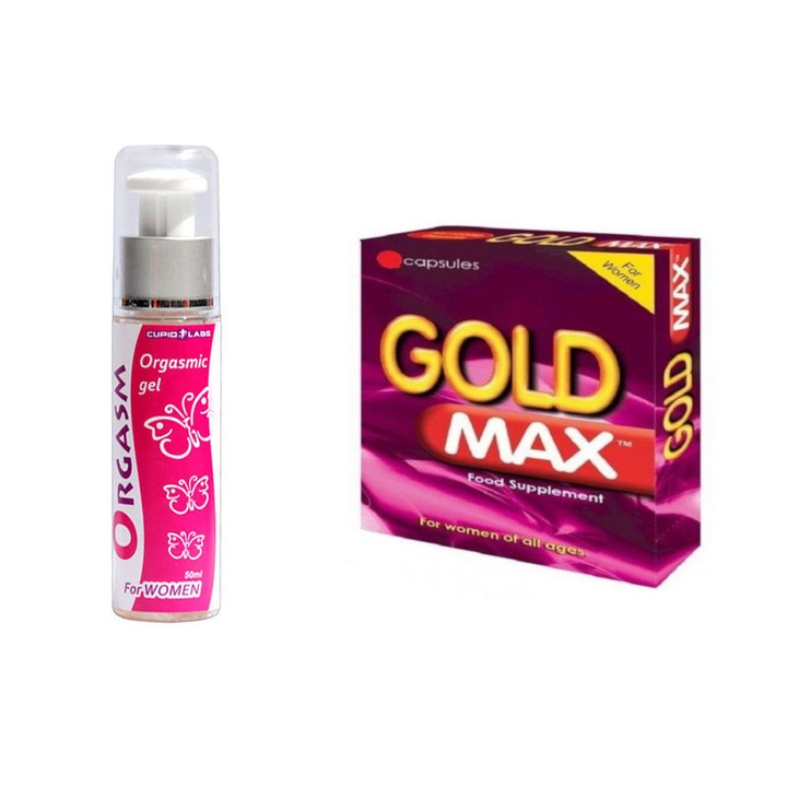 Комплект гел Exciting Orgasm Lady, Cupid, 50мл и капсули Goldmax за жени