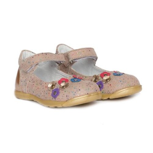 Pantofi fete piele Emma , Pj Shoes, bronz 20