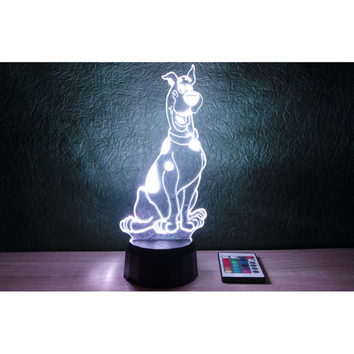 Dán dog mintás 3D illúzió lámpa, távirányítóval