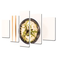 set tablouri multicanvas 5 piese premium art factory truecolor culinar multicolor mancare autentic chinezeasca  panza pe cadru de lemn decoratiuni moderne pentru casa 120 x 225 cm imagen 27_0_
0