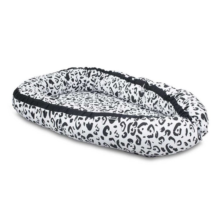 Salteluta cu protectie pentru bebelusi Jollein Babynest cu imprimeu leopard