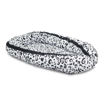 Salteluta cu protectie pentru bebelusi Jollein Babynest cu imprimeu leopard Salteluta cu protectie pentru bebelusi Jollein Babynest cu imprimeu leopard