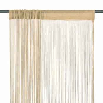Set de 2 draperii din franjuri, vidaXL, Tesatura, Bej, 100 x 250 cm Set de 2 draperii din franjuri, vidaXL, Tesatura, Bej, 100 x 250 cm