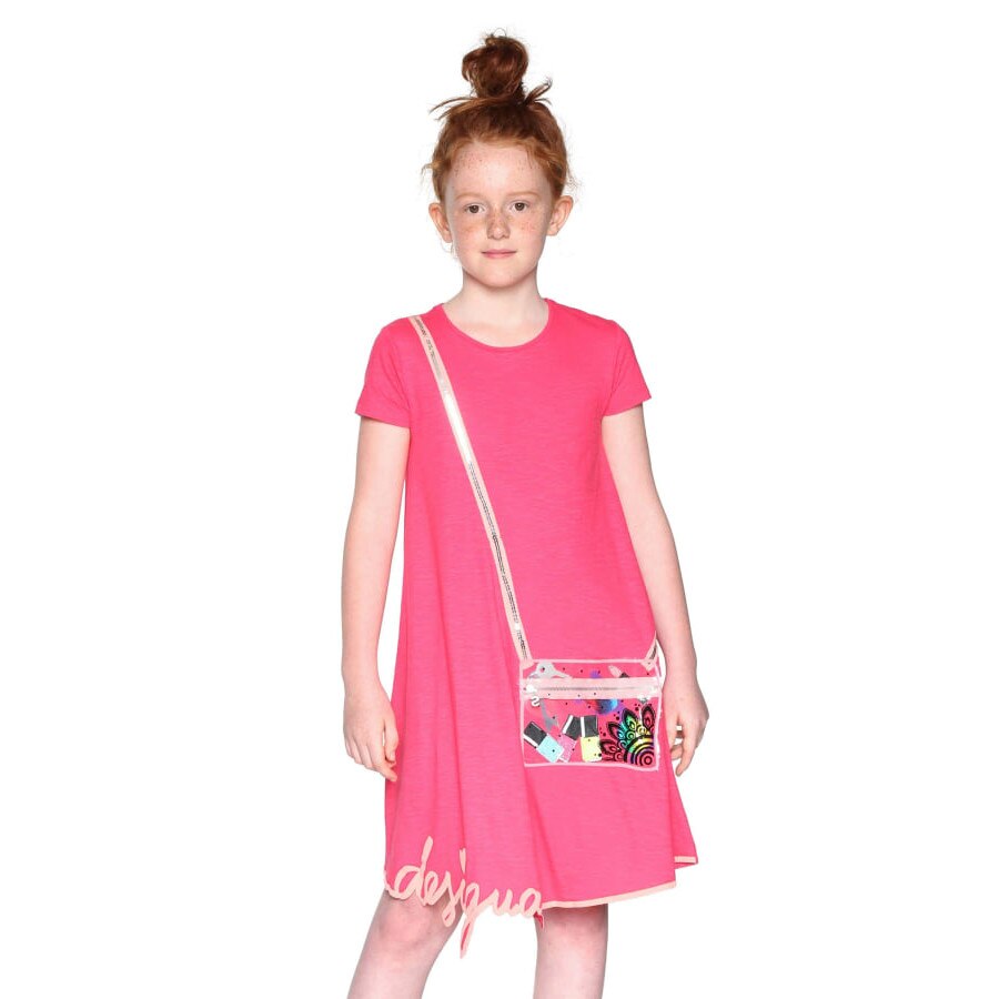 Rochie fete, Desigual, roz, Cheyene, Marimea 7-8 ani