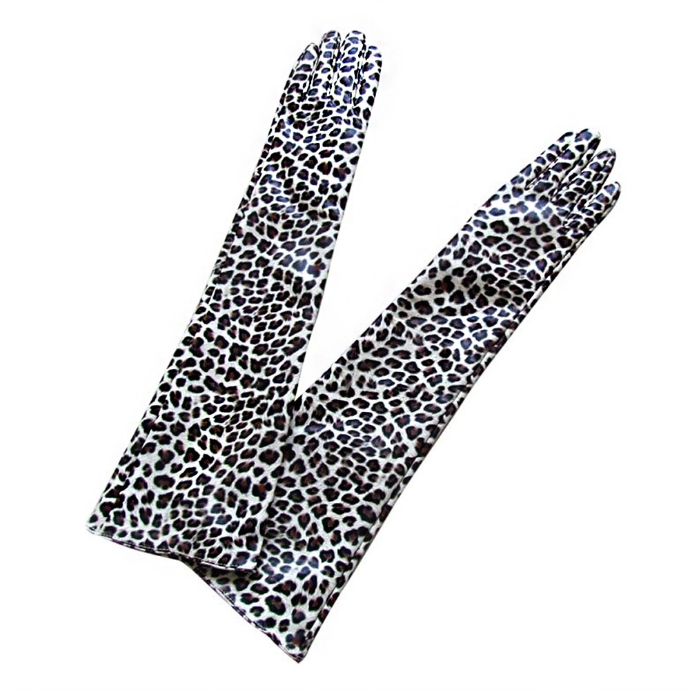 Manusi lungi, elegante, leopard, marime universala