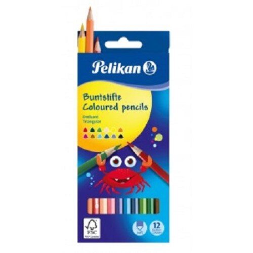 Creioane colorate Jumbo Pelikan 12 culori