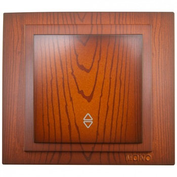 Intrerupator cap scara simplu, Mono Electric, incastrat, rama inclusa, cires Intrerupator cap scara simplu, Mono Electric, incastrat, rama inclusa, cires