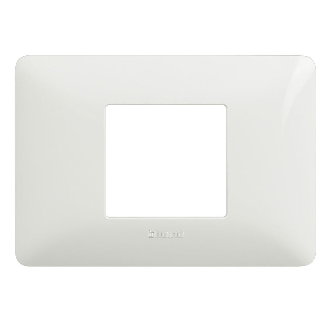 Rama Bticino, alb, 2 module centrate, 120 x 84 x 8 mm