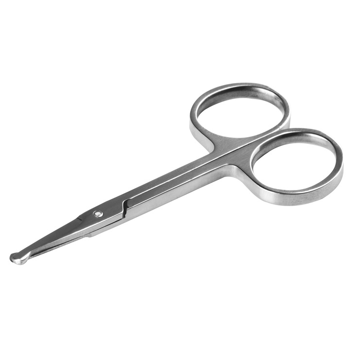 Forfecuta cu varf rotunjit pentru copii BabyOno 066AR, Argintiu