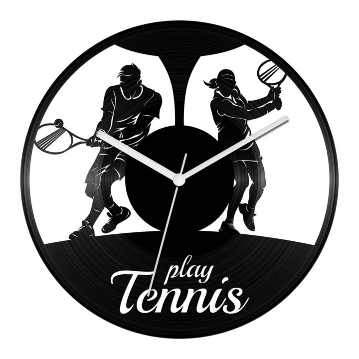 Teniszezők bakelit óra