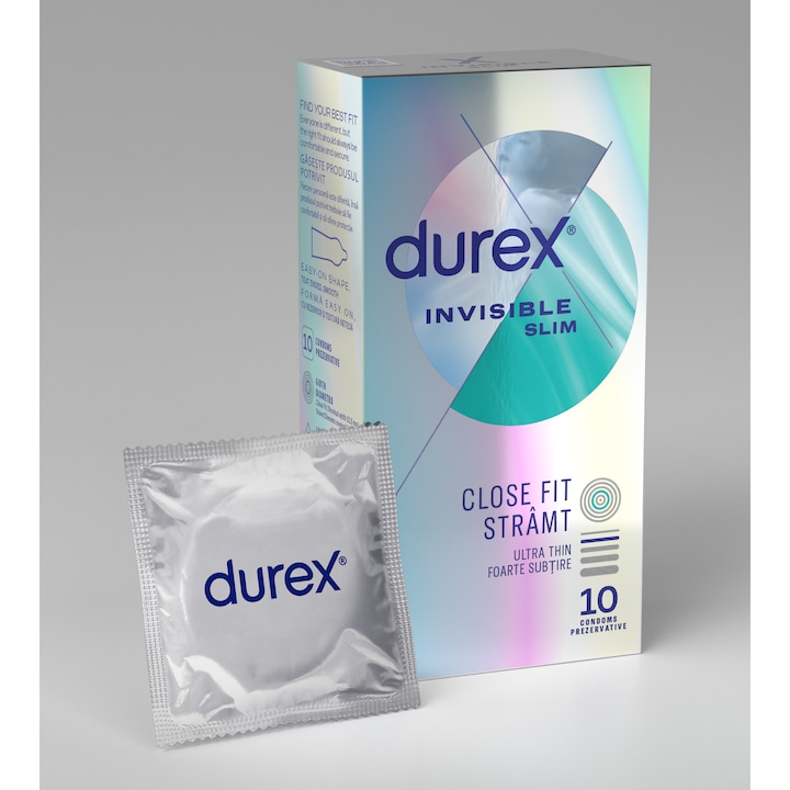 ΠΡΠ΅Π·Π΅ΡΠ²Π°ΡΠΈΠ²ΠΈ Durex Invisible Slim Fit, 10 Π±ΡΠΎΡ