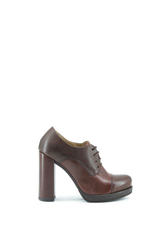 Pantofi cu sireturi pentru dama model SABRINA Made in Italia, Maro