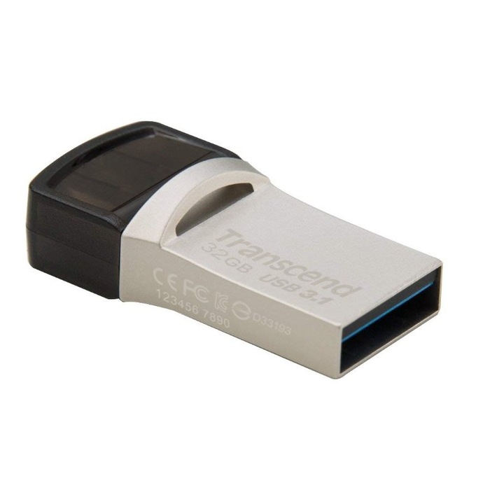 Memorie USB Flashdrive Transcend, 32GB, USB 3.1, Tip C