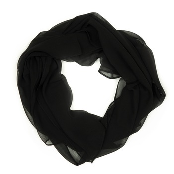 Esarfa de dama, uni, 40% matase 60% poliester, Negru - ES117 Esarfa de dama, uni, 40% matase 60% poliester, Negru - ES117
