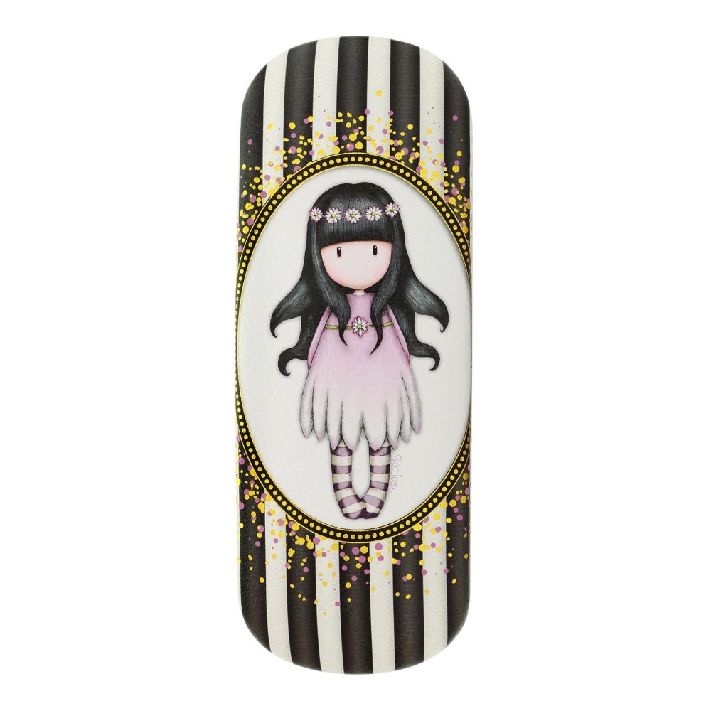 Etui ochelari Gorjuss Stripes, Oops a Daisy, 16 x 17 x 3 cm