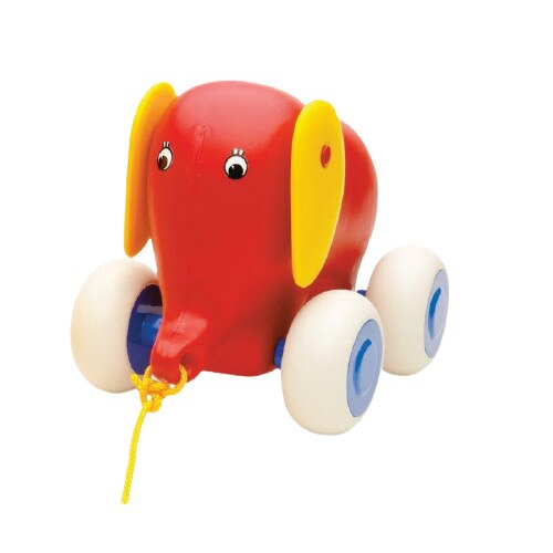 Elefant de jucarie pentru copii, VikingToys, Rosu, 25 cm