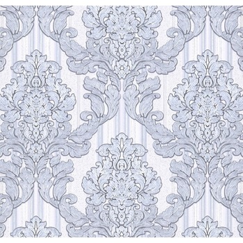 Tapet semilavabil, Slavyanski-Oboi, in relief, hartie, duplex, flori vintage, gri-alb, 8102-06 Cezar Tapet semilavabil, Slavyanski-Oboi, in relief, hartie, duplex, flori vintage, gri-alb, 8102-06 Cezar